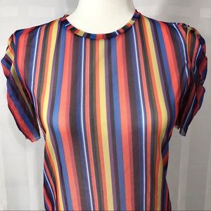 Zara Sheer Rainbow Shirt